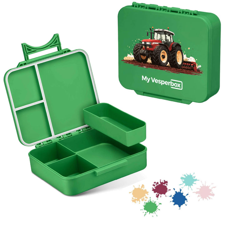 My Vesperbox® Brotdose für Kinder mit Fächern Liv [MADE IN GERMANY] - Lunchbox mit Trennfächern - Be