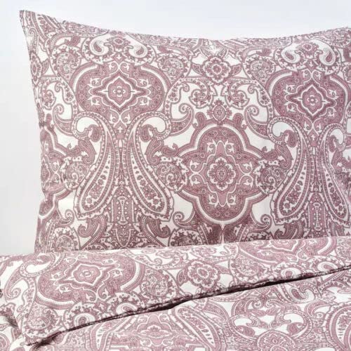 IKEA JÄTTEVALLMO Bettwäsche Sets Grau Blau Rosa 140 155 200 240cm (140x200cm Kissen 80x80cm, Dunkelr