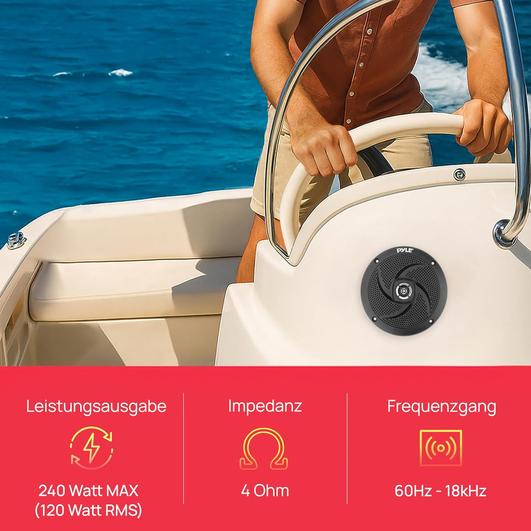 Pyle Marine Lautsprecher 16,51 cm (6,5 Zoll) Lautsprecher, 16,51 cm (6,5 Zoll) Lautsprecher