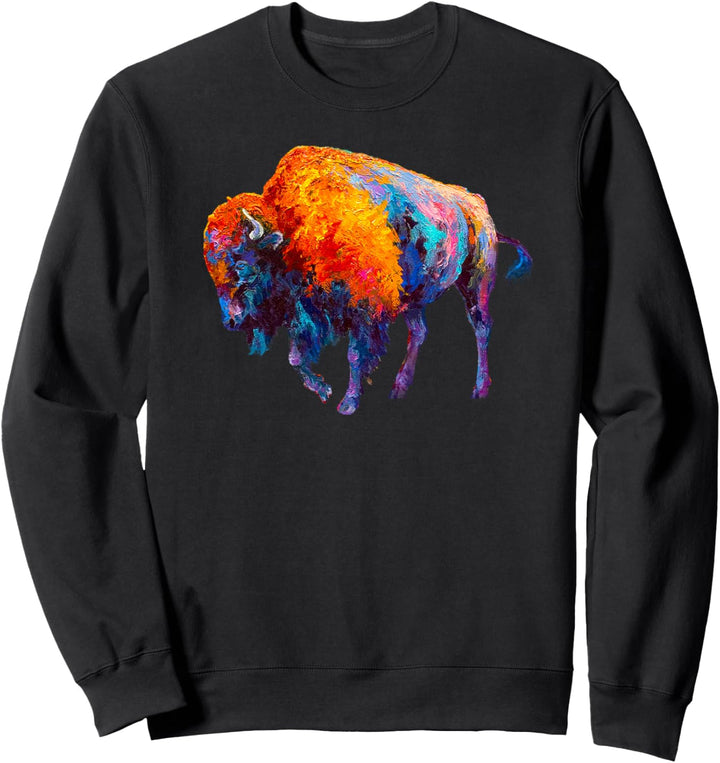 Buffalo American Bison Western Geschenk Bunt Wild Life Sweatshirt
