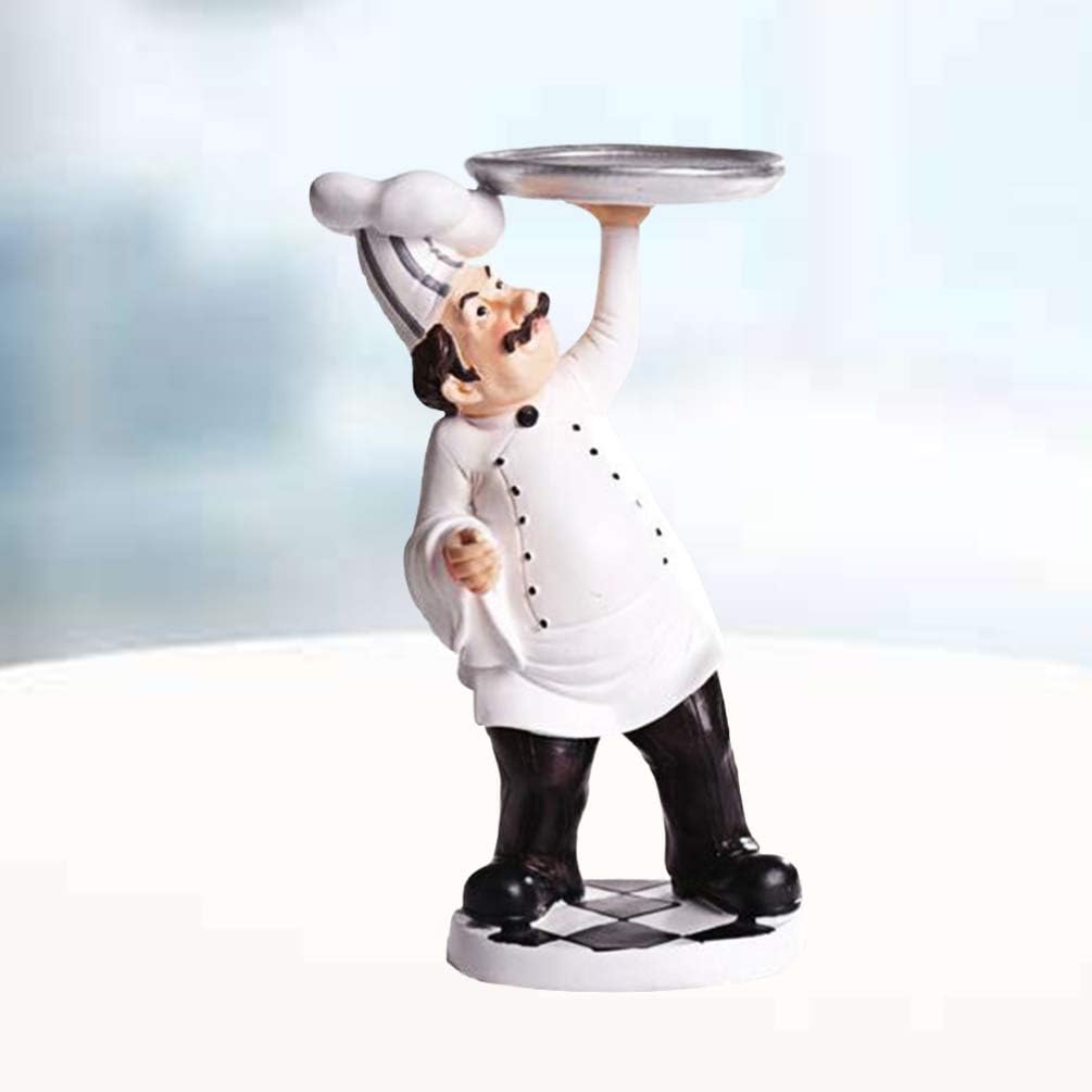 Supvox Französischer Koch Figur Koch Koch Sammlerstück für Theke Restaurant Café Bäckerei Hotel Tisc