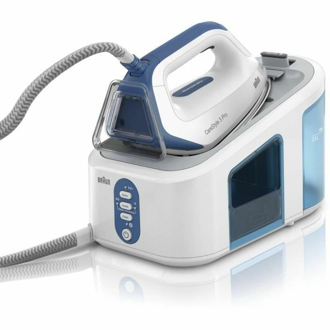 Braun CareStyle 3 IS3157BL, Dampfbügeleisen, Dampfdruck 125 g/min, Dampfstoss 460 g/min, Eloxal Plus