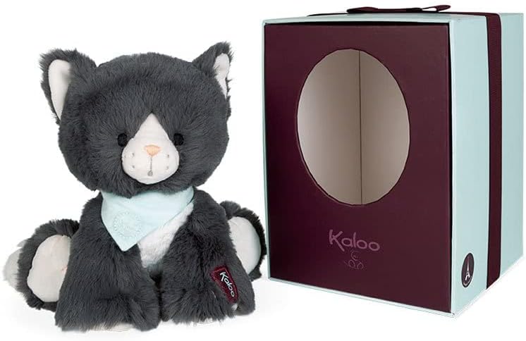 KALOO - Les Amis - Erstes Plüschtier Chamallow die Katze - 18 cm - superweiches Material - Geschenkb