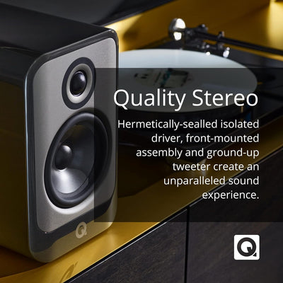 Q Acoustics Concept 30 schwarz Regal-Lautsprecher (Paarpreis), Schwarz