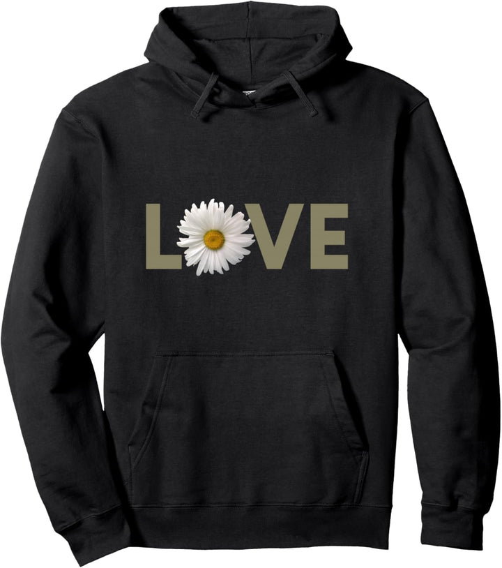 Love Word Gänseblümchen Pullover Hoodie