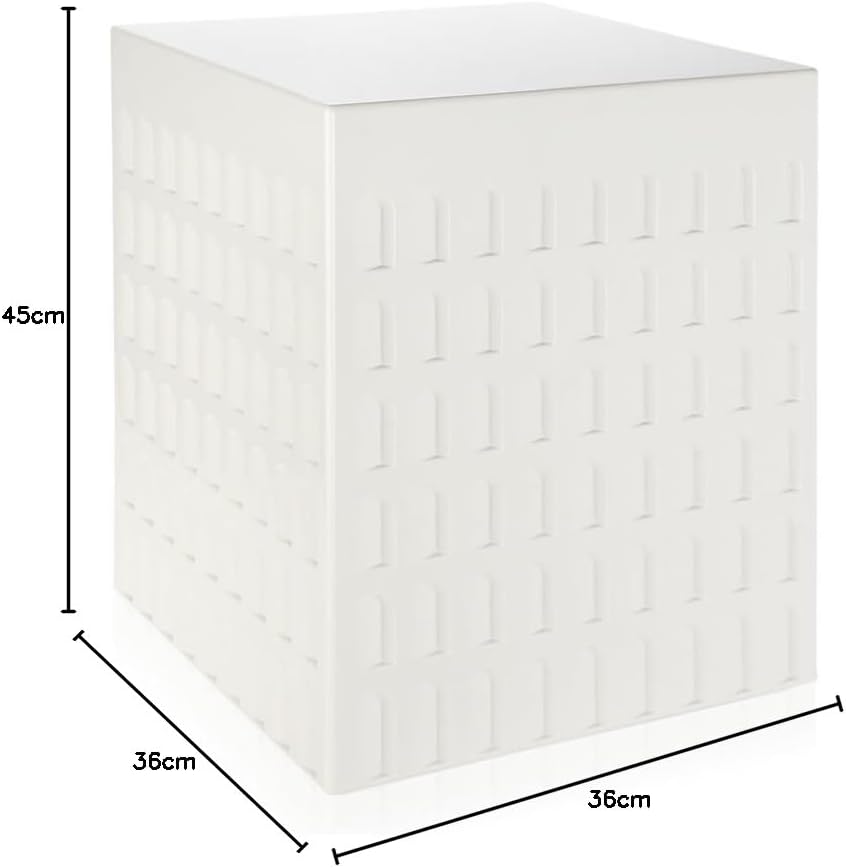 Kartell EUR, Hocker, 36 x 36 x H 45 cm Weiss, Weiss