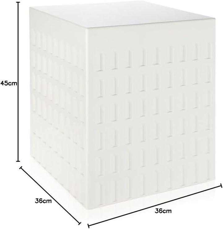 Kartell EUR, Hocker, 36 x 36 x H 45 cm Weiss, Weiss