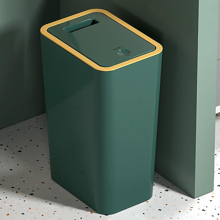 9L Mülleimer Bad,Mülleimer Küche,Schmaler Mülleimer Mit Deckel Mülleimer Geruchsdicht Pop-Up Deckel