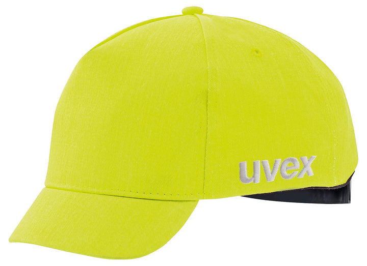 Uvex U-Cap Sport Hi-Viz Anstosskappe - Kurzer Schirm - Warngelb - 60-63 cm, 60-63 cm