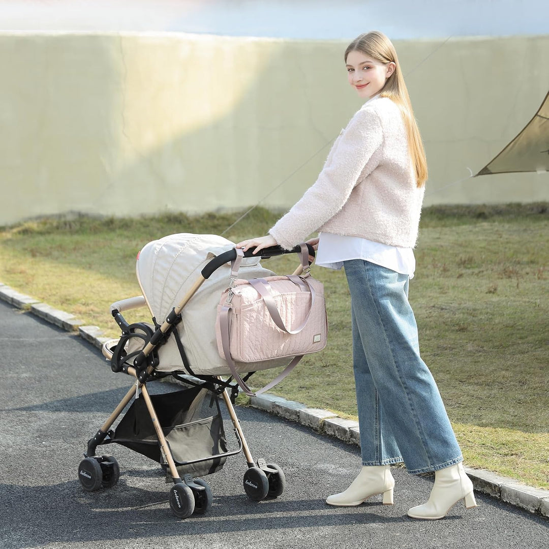 Miss Lulu Wickeltasche für Kinderwagen Wasserdichte Multifunktionale Babytasche mit Kinderwagenhaken