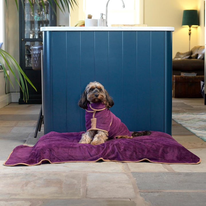 Lucky Paws® Hundebademantel – doppellagiger, Ultra-absorbierender & luxuriös weicher Bademantel Hund
