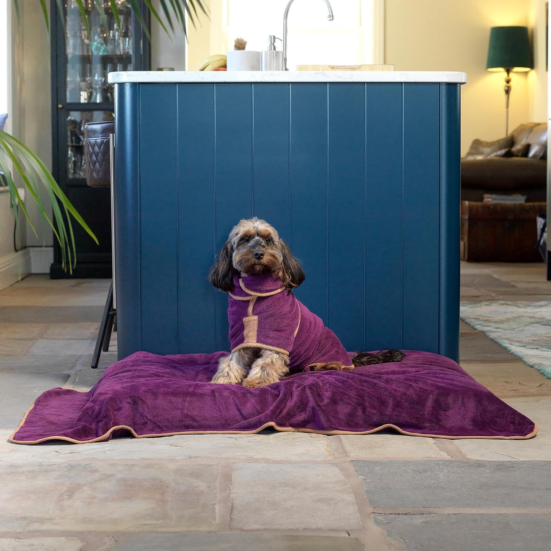 Lucky Paws® Hundebademantel – doppellagiger, Ultra-absorbierender & luxuriös weicher Bademantel Hund