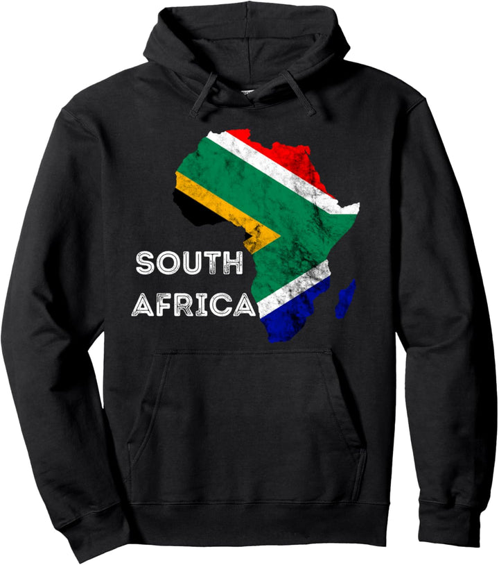 Süd Afrika Karte Umriss South Africa Süd Afrika Flagge Pullover Hoodie