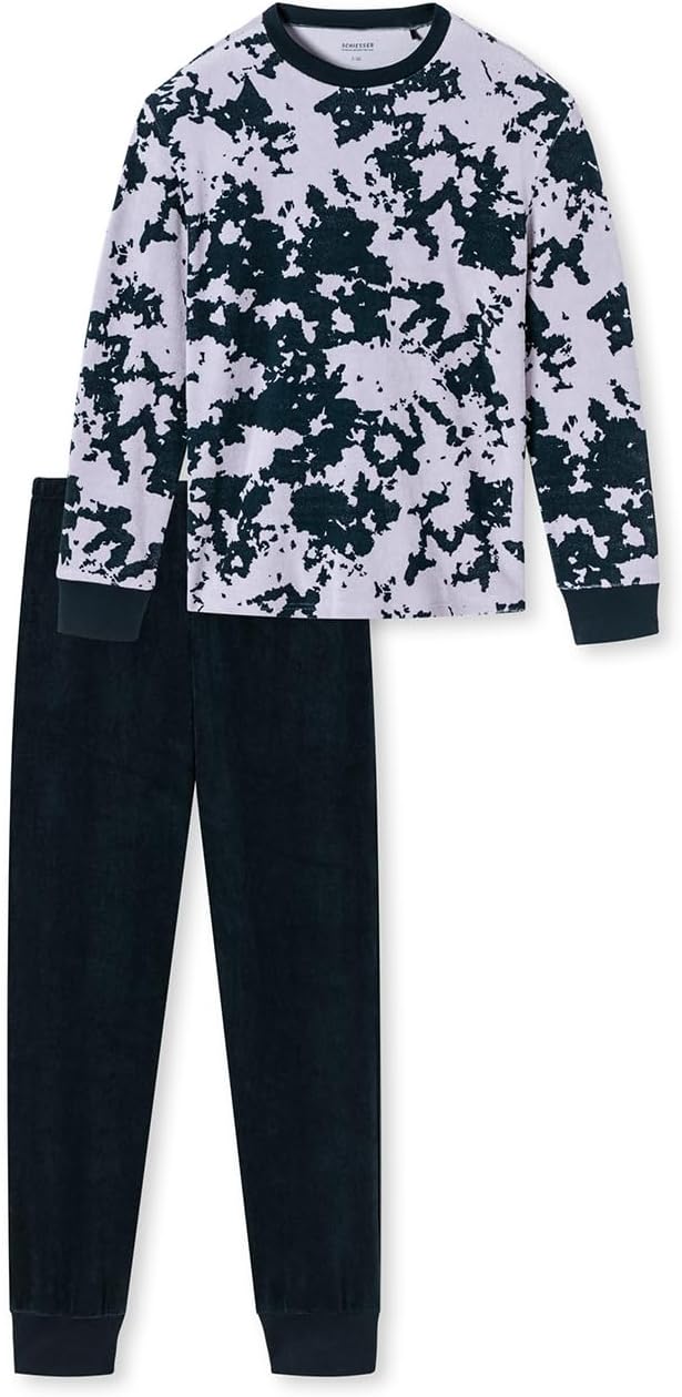 Schiesser Jungen Schlafanzug Set Pyjama Warme Qualitäten Frottee - Fleece - Interlock - Grösse 140 B