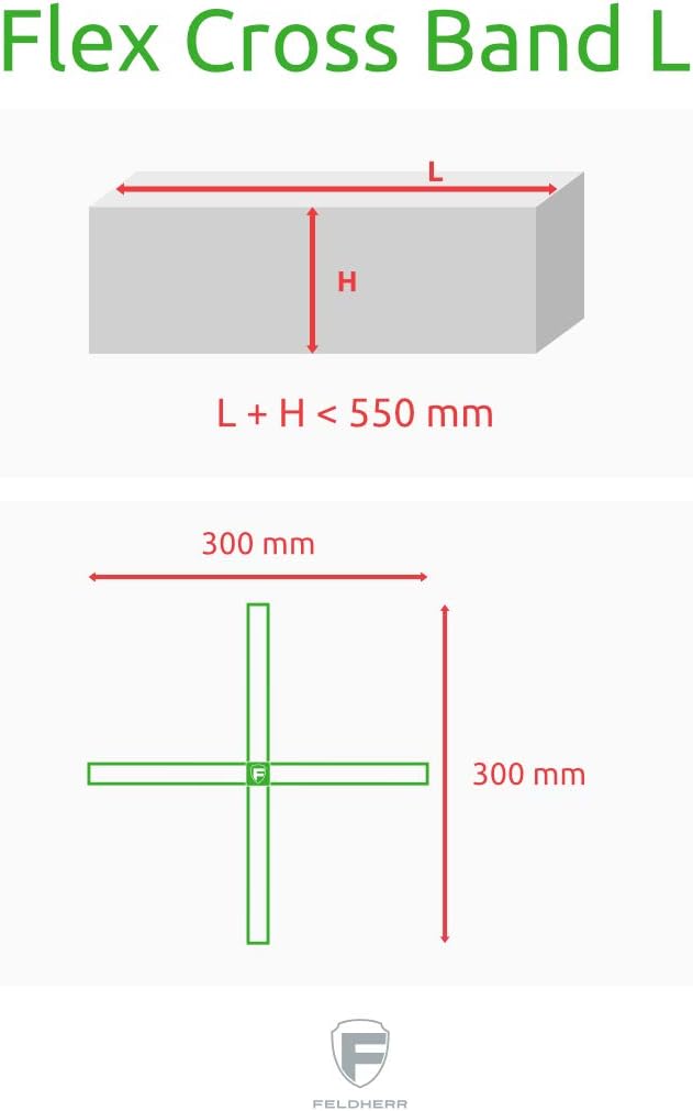 Feldherr Flex Cross Band Set (3er-Pack) - Elastische Gummibänder für Brettspielboxen in Grösse M, L