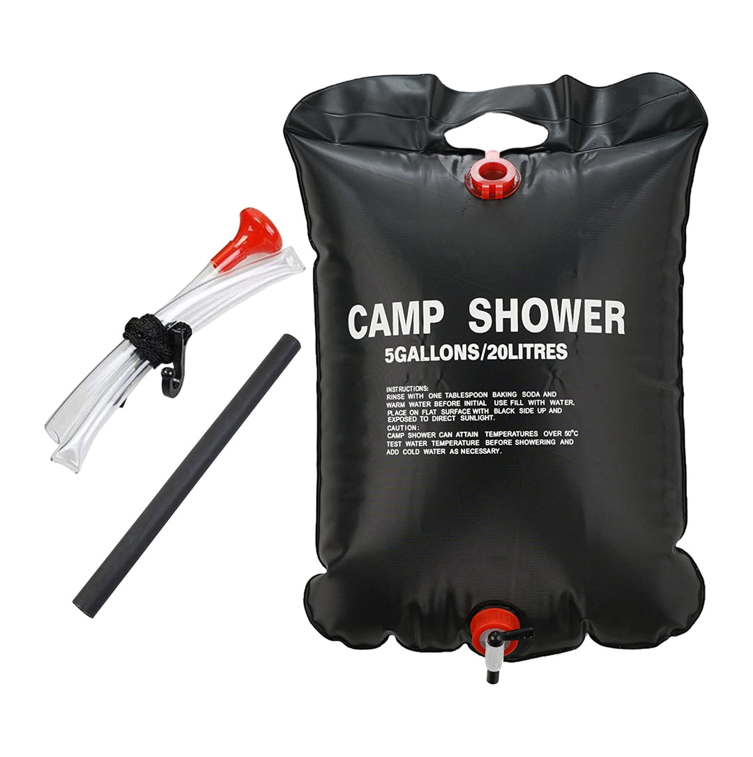 ARSUK Solardusche Camping 20L, Outdoor Warmwasser Aufhängen Duschsack Mit 45 °C Abnehmbarem Schlauch