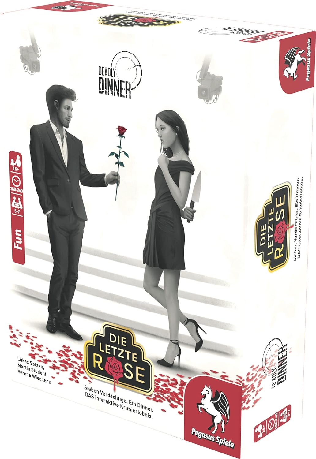 Pegasus Spiele 19011G - Deadly Dinner - Die letzte Rose - Krimi Dinner für Zuhause - 5 bis 7 Spieler