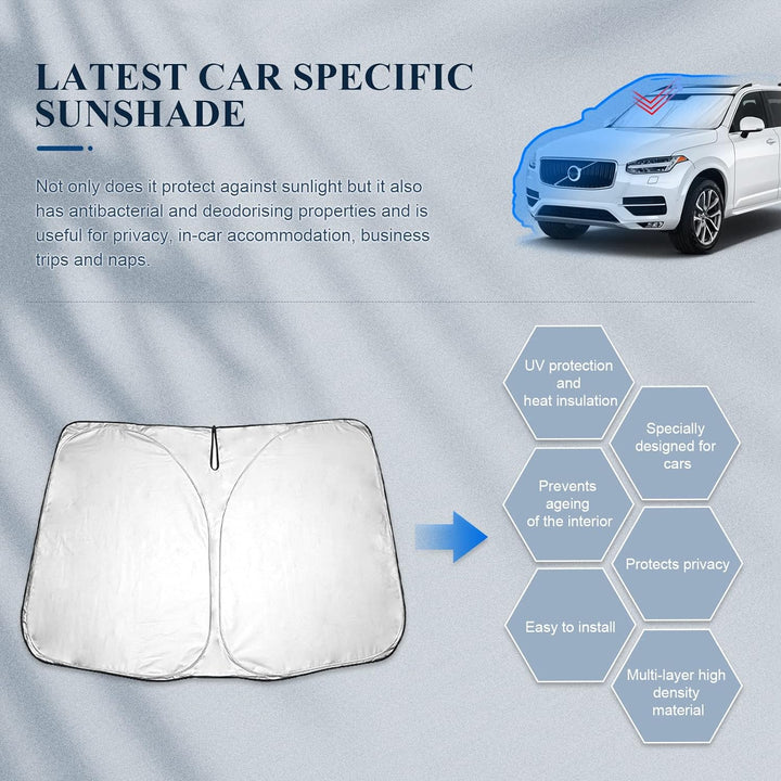 BIBIBO Volvo XC90 Frontscheibenabdeckung Kompatibel mit Volvo XC90 SUV 2016-2022, Sonnenschutz Auto