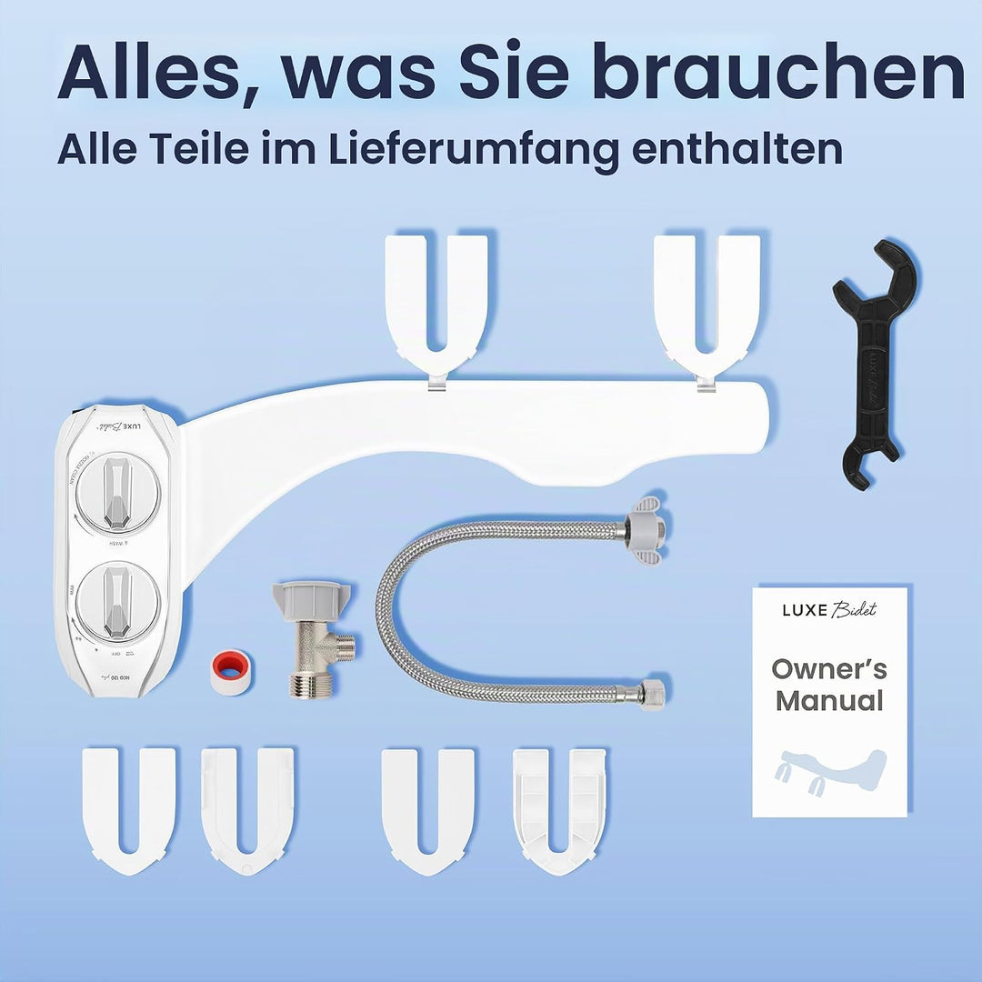 LUXE Bidet NEO 120 Plus – WC-Sitzaufsatz der nächsten Generation mit innovativen EZ-Lift-Scharnieren