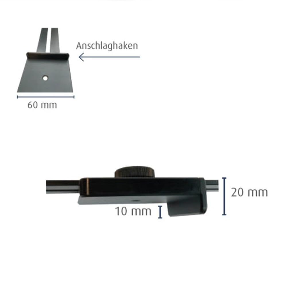 STEINLE 5410 ALU Streichmass Streichmass mit Anschlaghaken mm-Teilung 500 mm