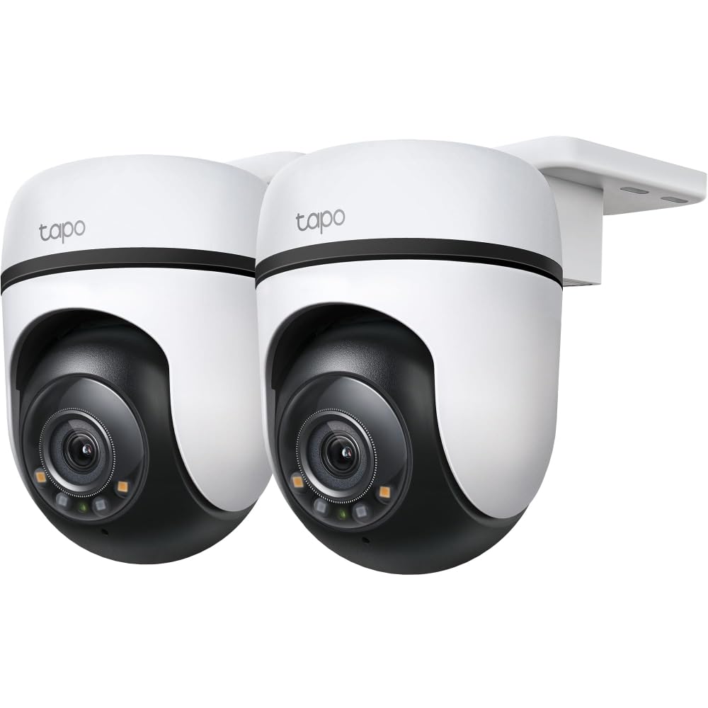 Tapo C510W(2-Pack) 360° WLAN-Überwachungskamera für aussen, Farbnachtsicht, KI-Erkennung, Smart Trac