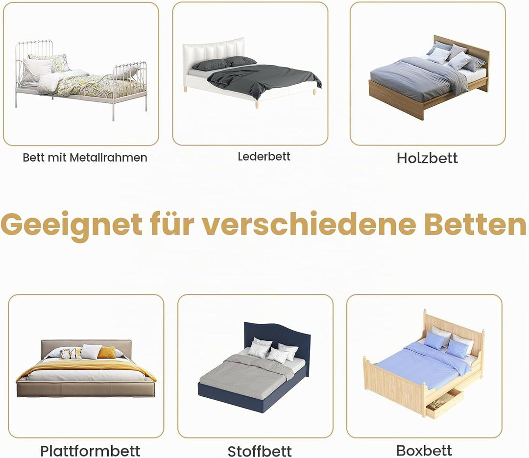 LIFEZEAL 152 cm Bettgitter, Klappbares Sicherheitsgitter mit Gurten, Bett Rausfallschutz Schutzgitte