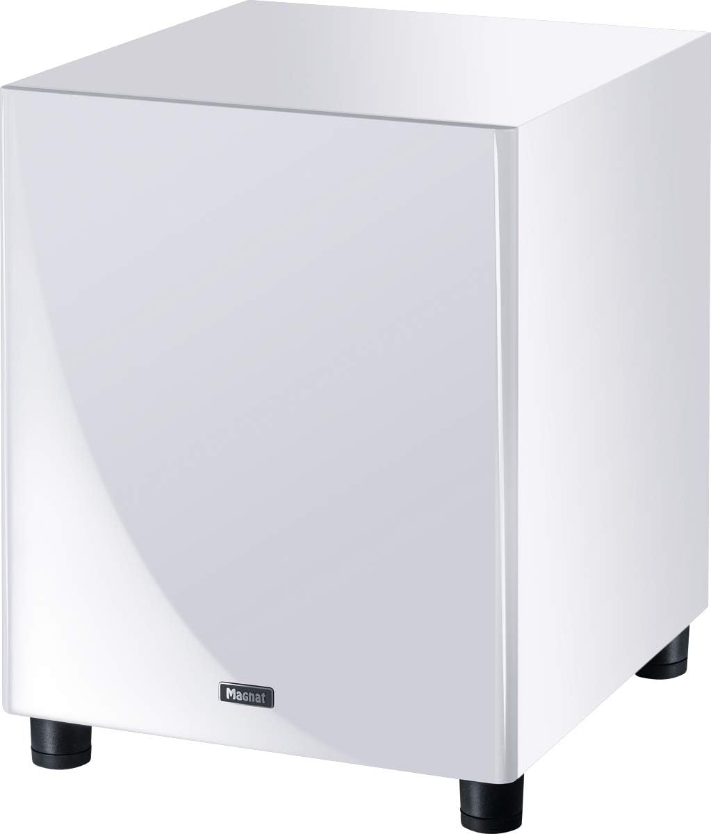 Magnat Signature Sub 730A, Aktiver Subwoofer, Kraftvoll und im edlen Outfit Weiss, Weiss
