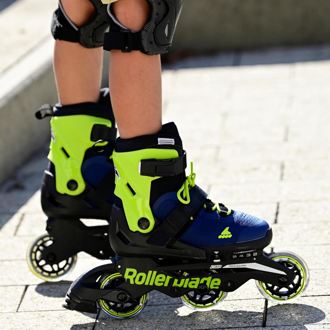 Rollerblade Unisex – Babys Microblade 3wd Inline-Skates 36.5-40.5 Schwarz, 36.5-40.5 Schwarz