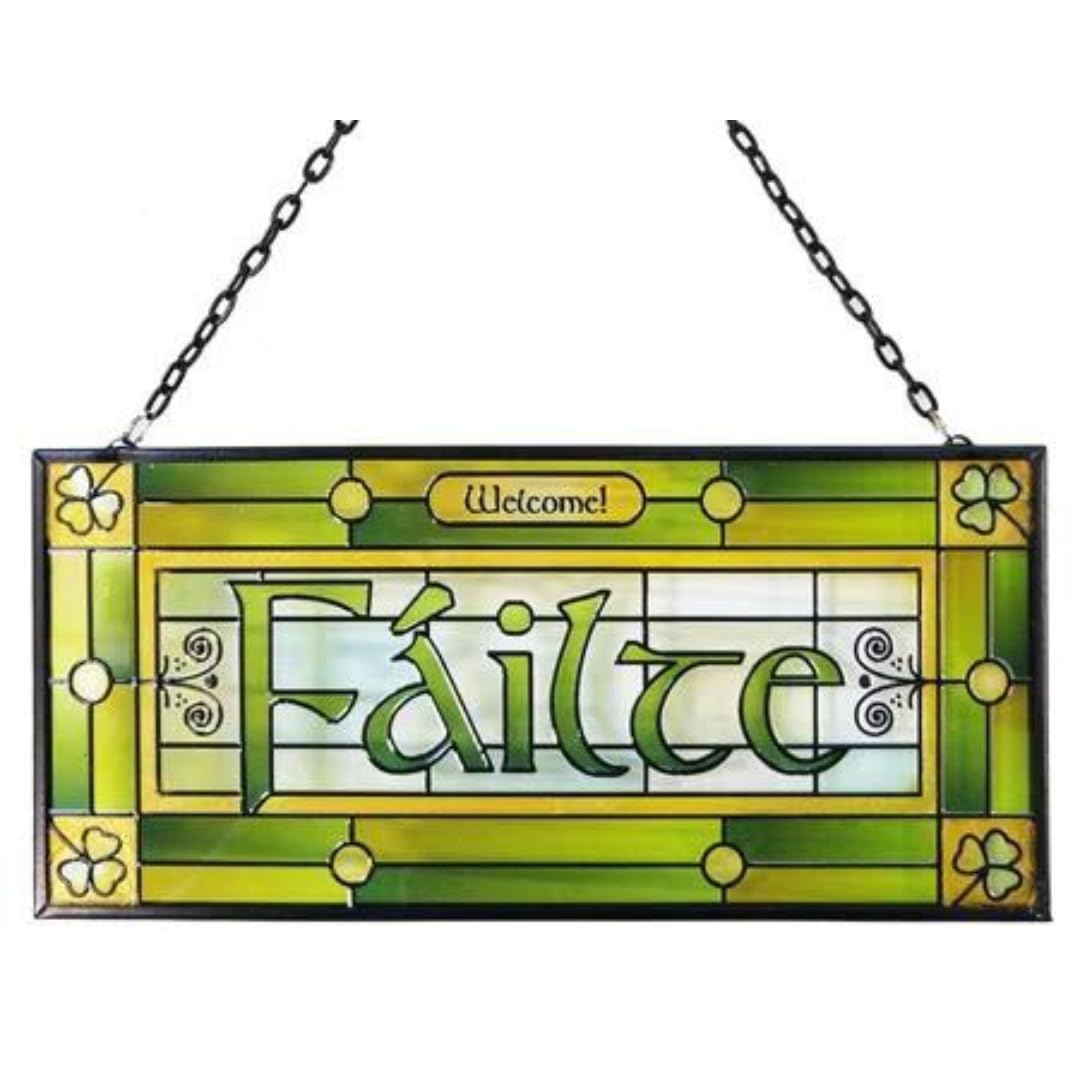 Royal Tara Sonnenfänger aus Buntglas, handgefertigt, Hausdekoration, 16 cm (Failte), Failte