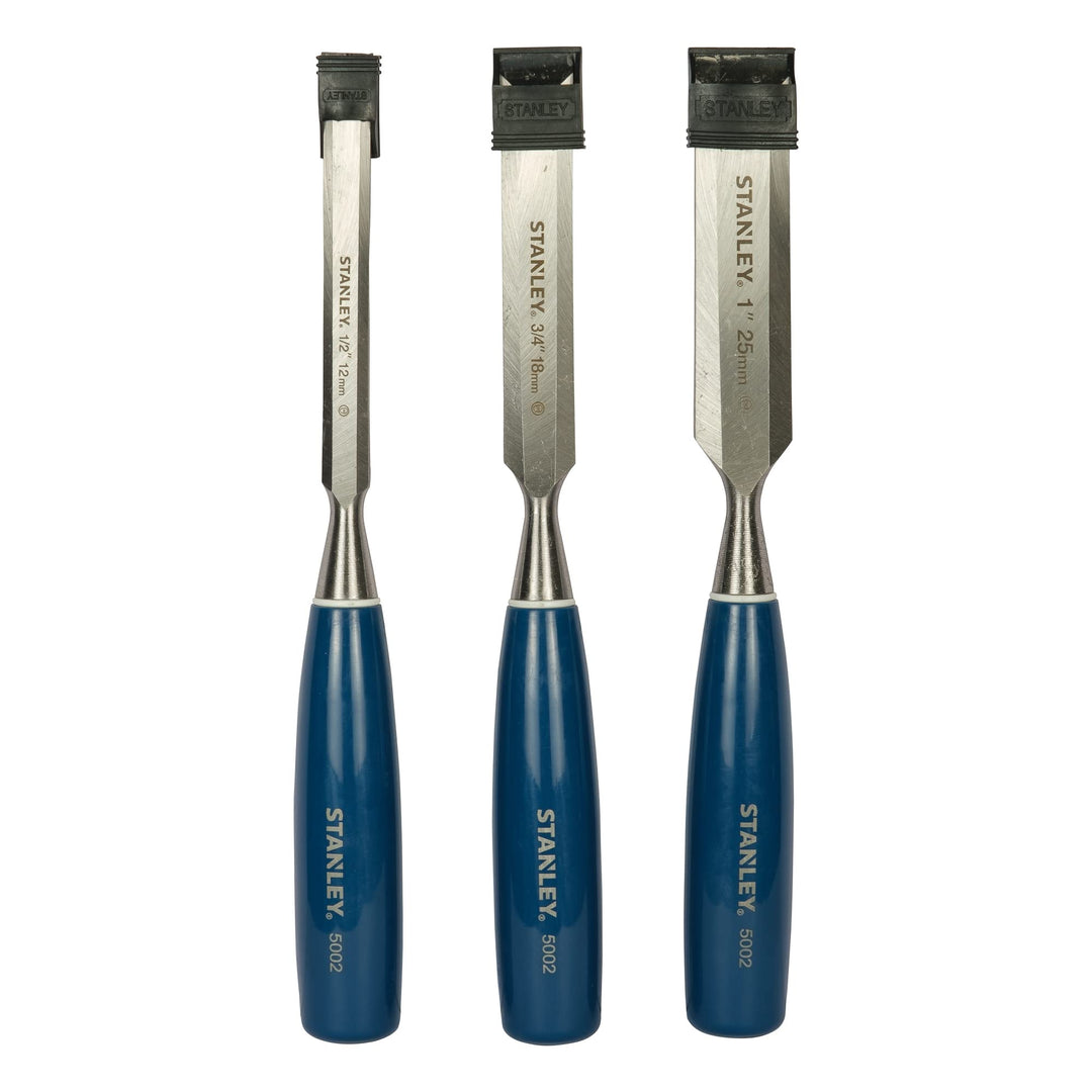 STANLEY 5002 Bevel Edge Chisel Set of 3 3 Stück, 3 Stück