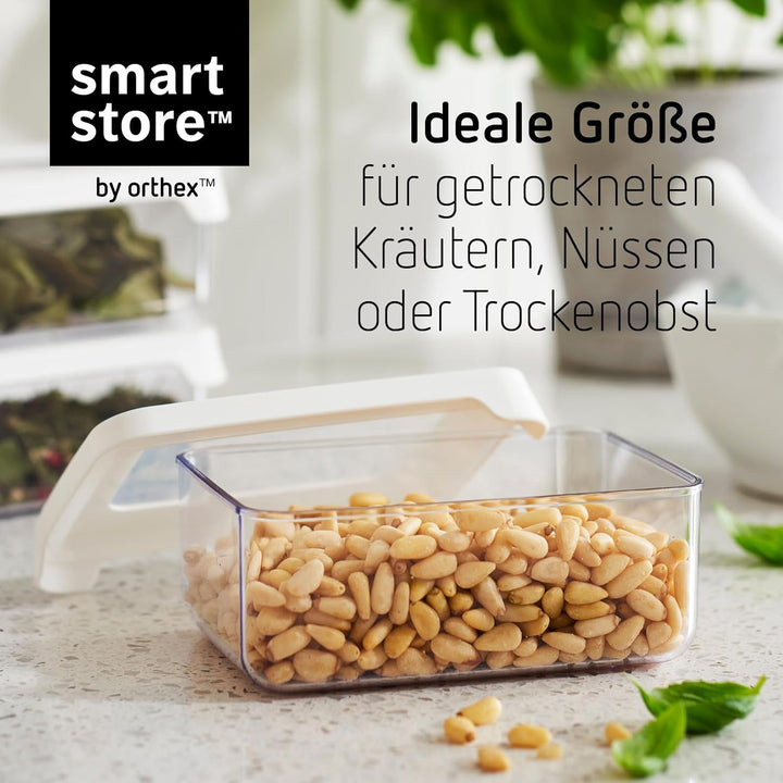 SmartStore Vorratsdosen 0.35L – 10er Set – Plastik Aufbewahrungsbox mit Deckel, BPA-frei, Spülmaschi