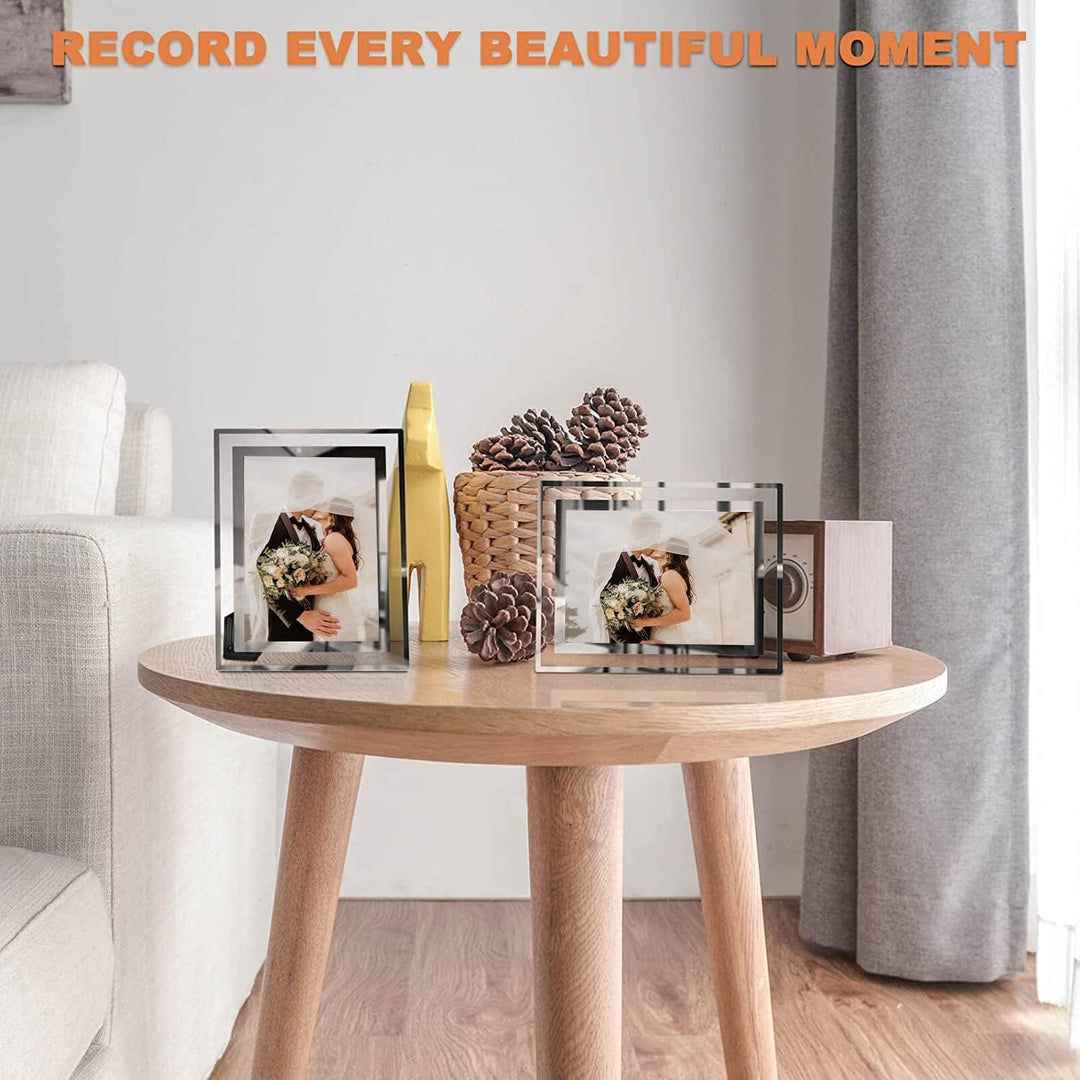 ASelected Bilderrahmen Glas 4er Set für Bilder 13x18 cm Glas Fotorahmen Photo Frame Glass Foto Rahme