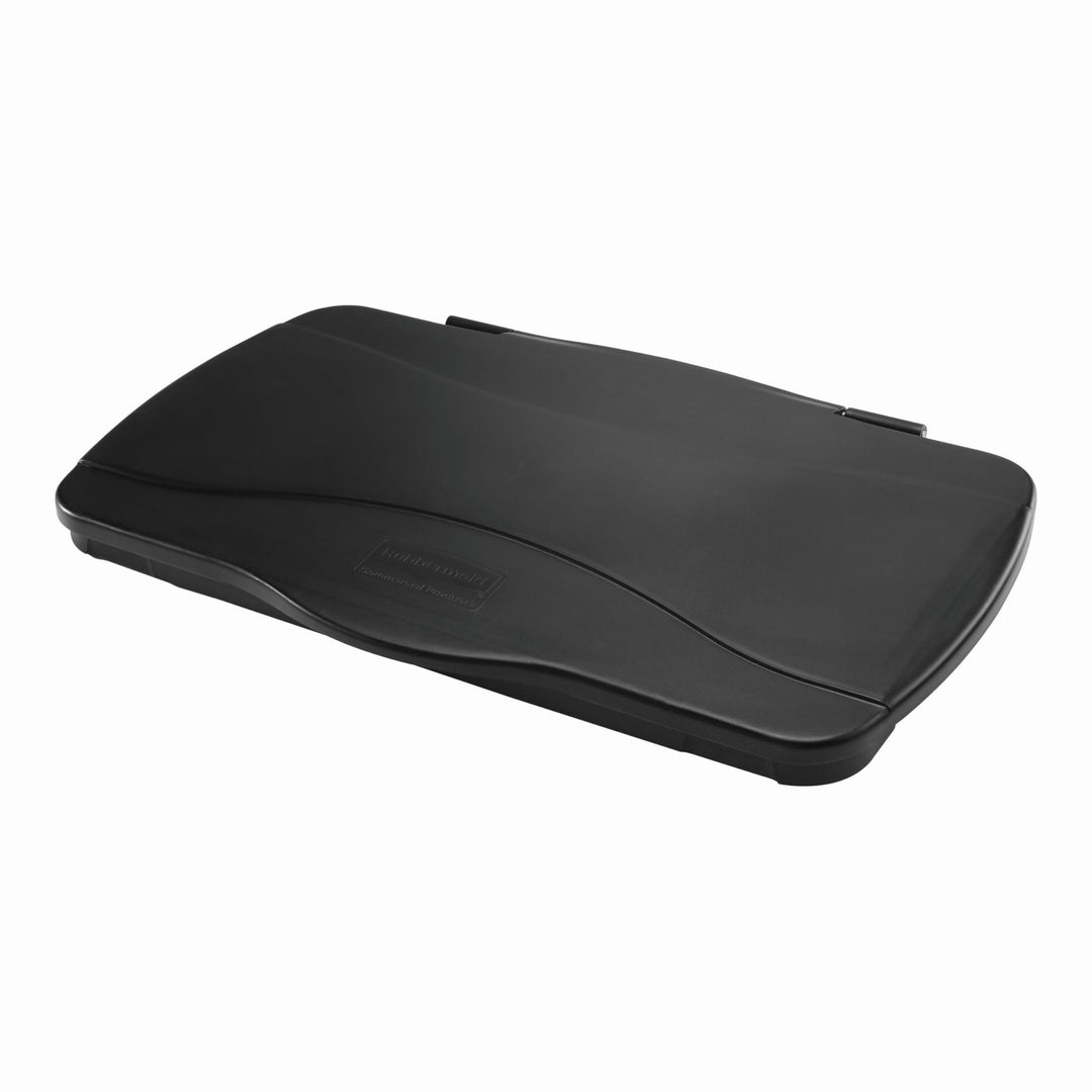 Rubbermaid Commercial Products FG267400BLA Klappdeckel, Schwarz Schwarz Scharnier, Schwarz Scharnier