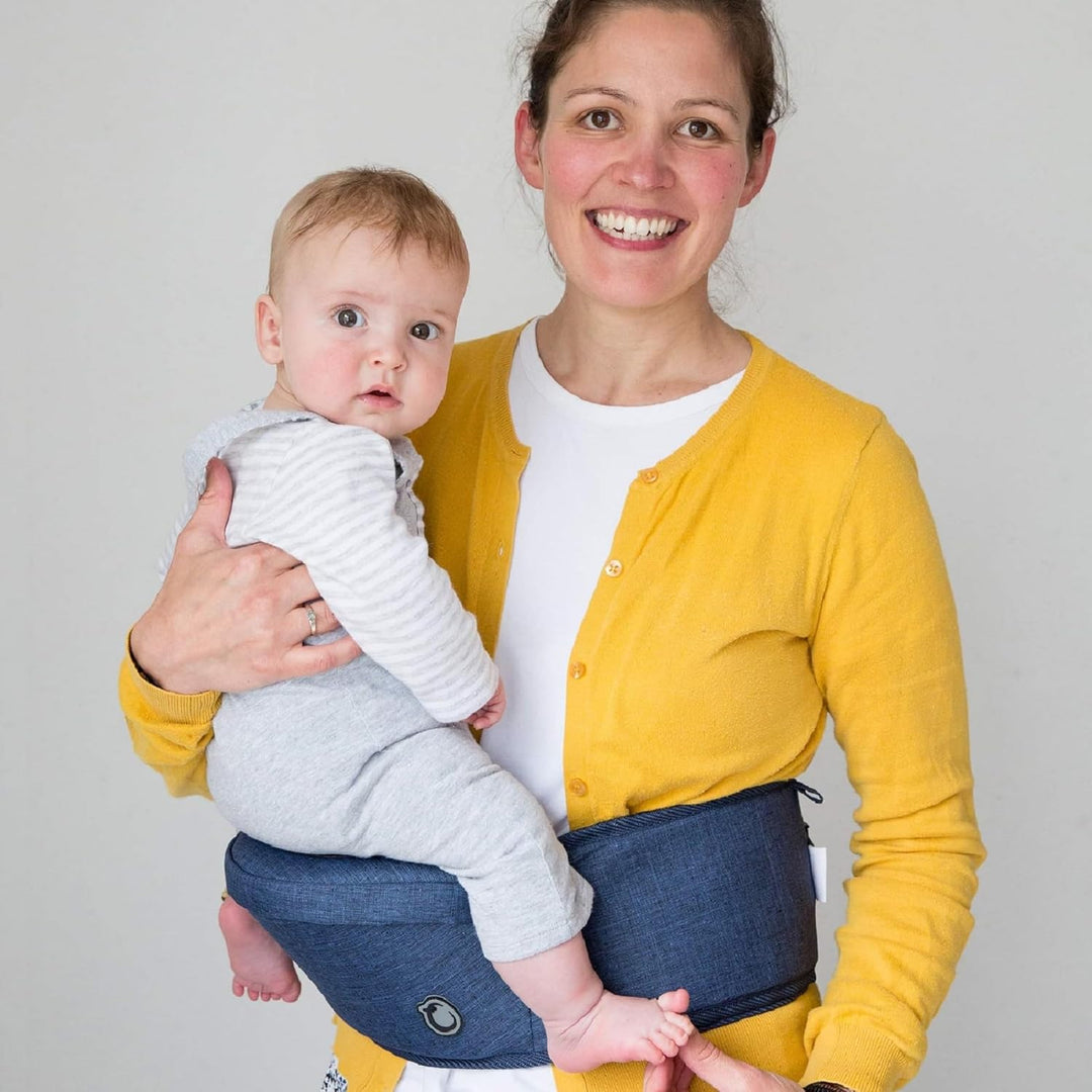 Hippychick Hipseat Babytragetasche, leicht, verstellbar, für 6–36 Monate, Jeansblau denim-blau, deni