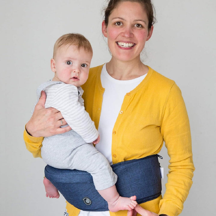 Hippychick Hipseat Babytragetasche, leicht, verstellbar, für 6–36 Monate, Jeansblau denim-blau, deni