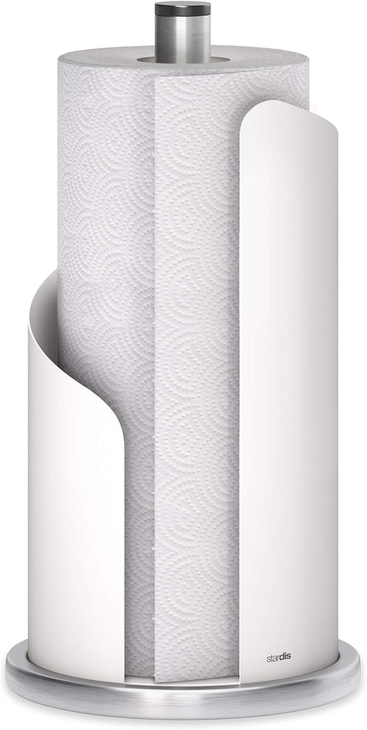 stardis Küchenrollenhalter, Edelstahl/matt beschichtet Ø 15 cm Rollenhalter (Weiss), Weiss