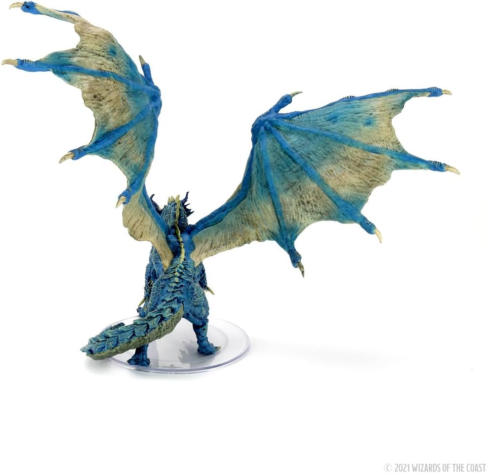 WizKids D&D Icons of The Realms: Blauer Drache für Erwachsene Figur | DnD Miniaturen Blau für Erwach