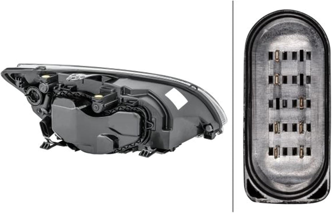HELLA 1LL 010 201-071 Halogen-Hauptscheinwerfer - links - für u.a. Ford Focus II (Da_, Hcp, Dp), Lin