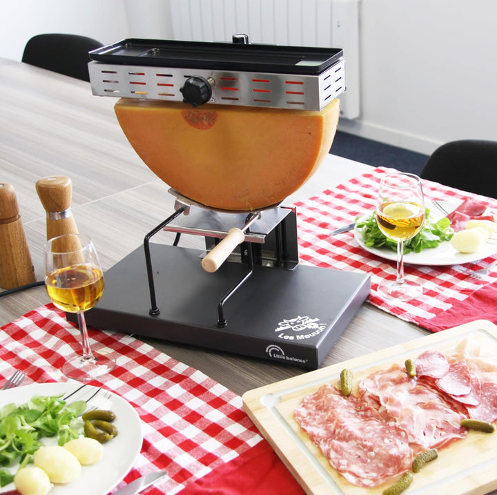 LITTLE BALANCE 8752 Savoyarde 1/2 Schleifstein, traditionelles Raclette mit halbem Mahlwerk, 8 Perso