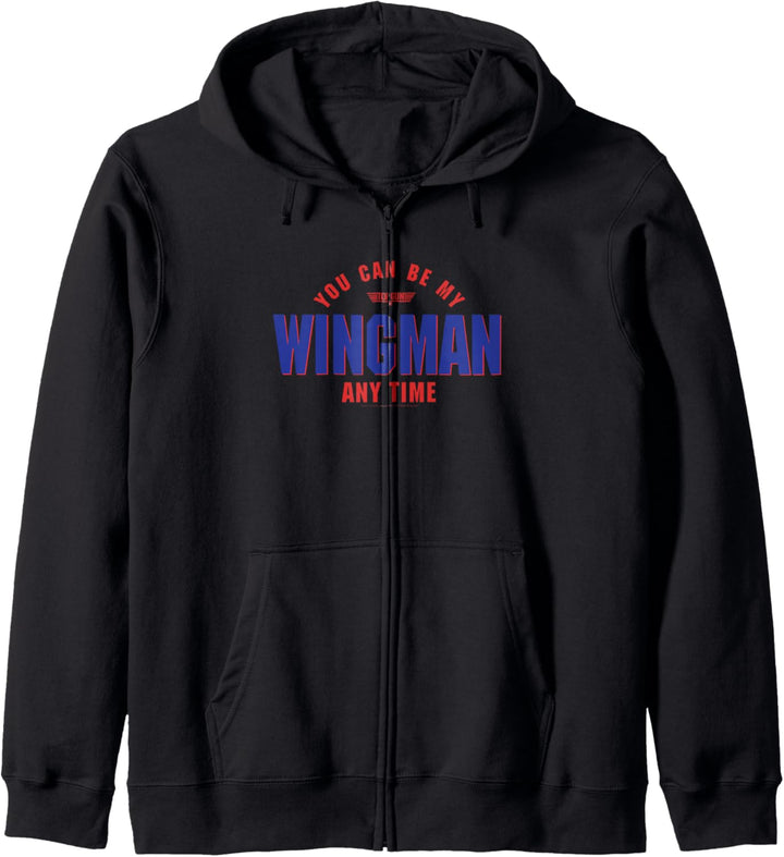 Top Gun You Can Be My Wingman Any Time Logo Kapuzenjacke
