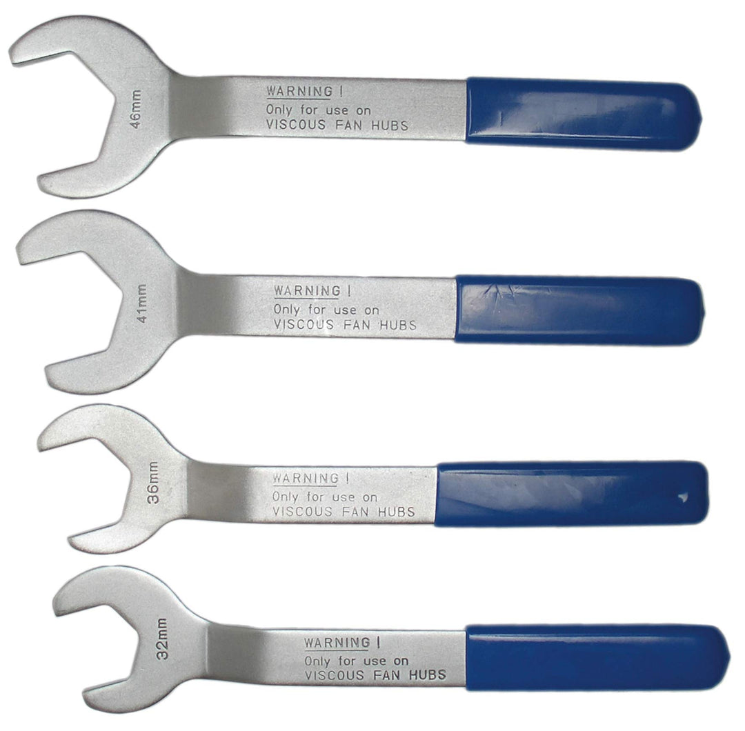 SW-Stahl 00126L Lüfter-Nabenschlüsselsatz 4-tlg. 32, 36, 41, 46 mm | Schlüssel für Visco-Kupplung am