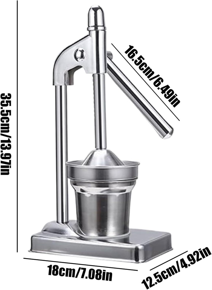 Cast Iron Juicer - Hand Juicer Squeezer, Extra-Large Commercial Grade Manual, Stainless Steel Commer