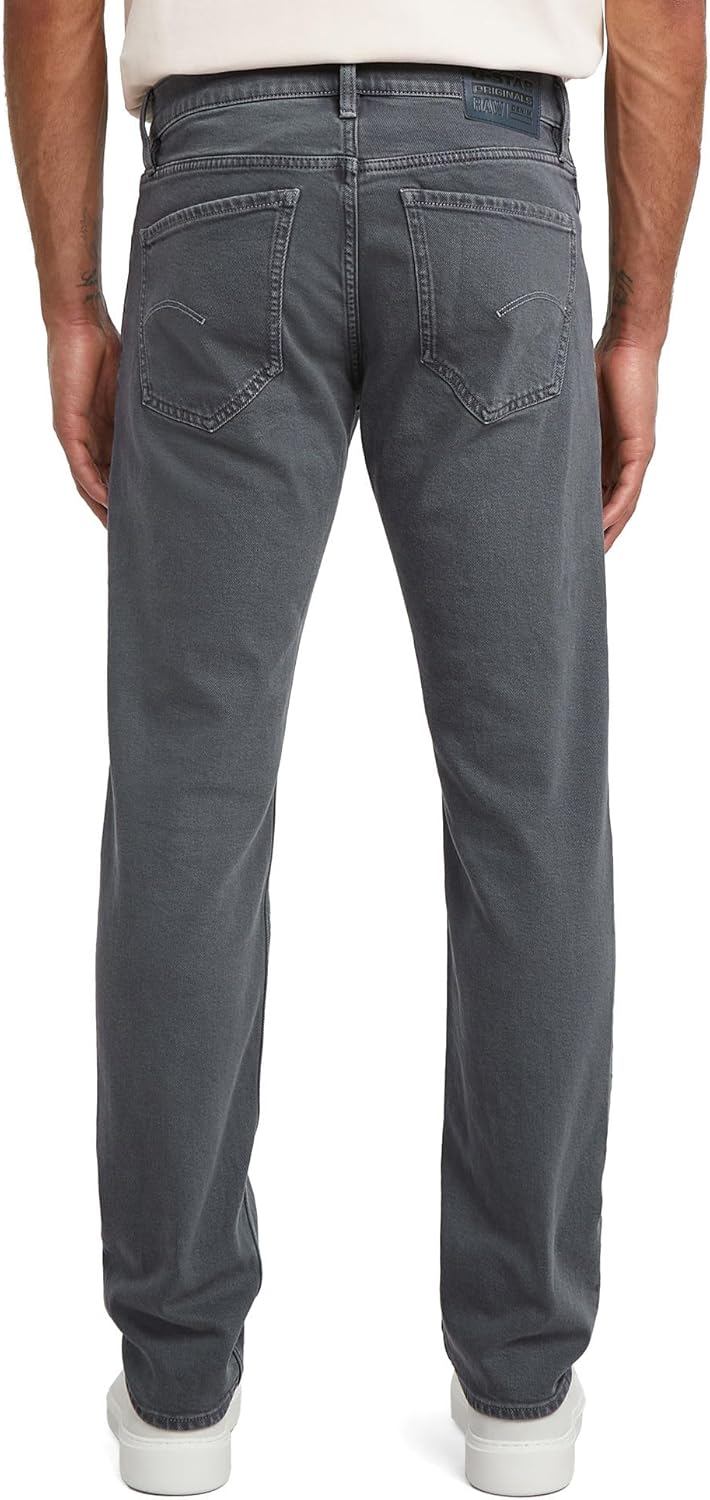 G-Star Raw Herren Jeans Mosa Straight Jeans 26W / 30L Mehrfarben (India Ink/Folkstone Gray Double Dy