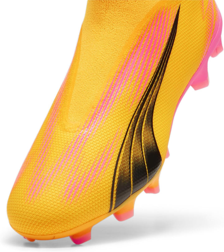 PUMA King Pro Fg/Ag Unisex Soccer Shoe 40.5 EU Sun Stream Puma Black Sunset Glow, 40.5 EU Sun Stream