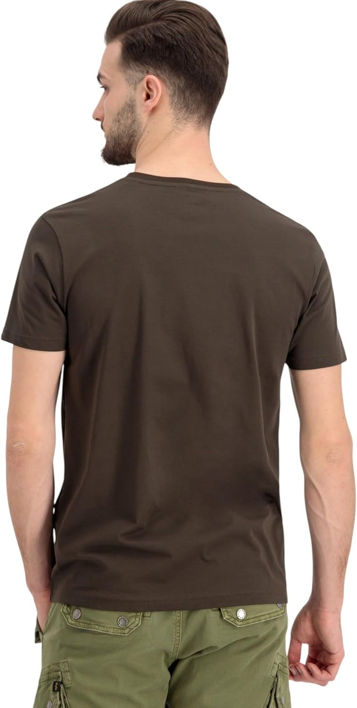 ALPHA INDUSTRIES Herren Basic T-shirt S Black Olive, S Black Olive