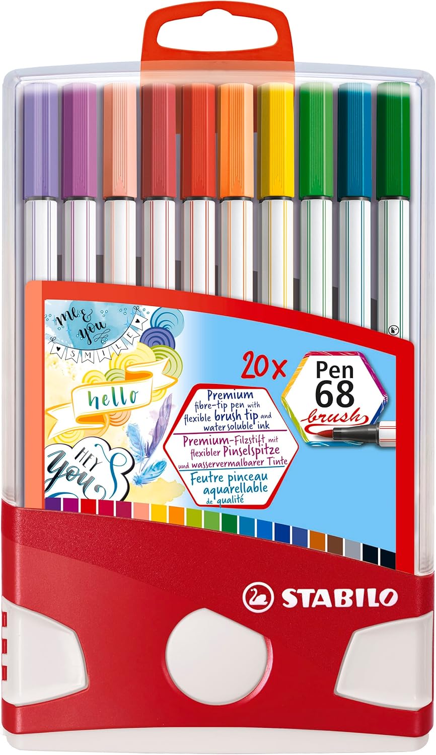 Premium-Filzstift mit Pinselspitze für variable Strichstärken - STABILO Pen 68 brush ColorParade - 2