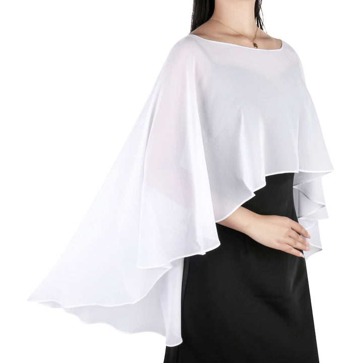Ladiery Sheer Chiffon Capes Weiche Capelets für Frauen, leichte Tücher und Wraps für Abendpartykleid