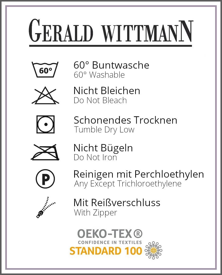 Gerald Wittmann Bettwäsche 140x200 cm + 70x90 cm, Baumwolle Seersucker, Gestreift Blau Weiss Blau 14