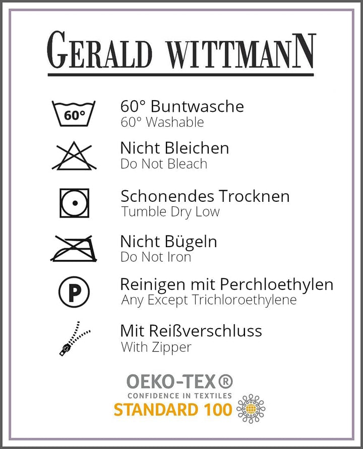 Gerald Wittmann Bettwäsche 140x200 cm + 70x90 cm, Baumwolle Seersucker, Gestreift Blau Weiss Blau 14