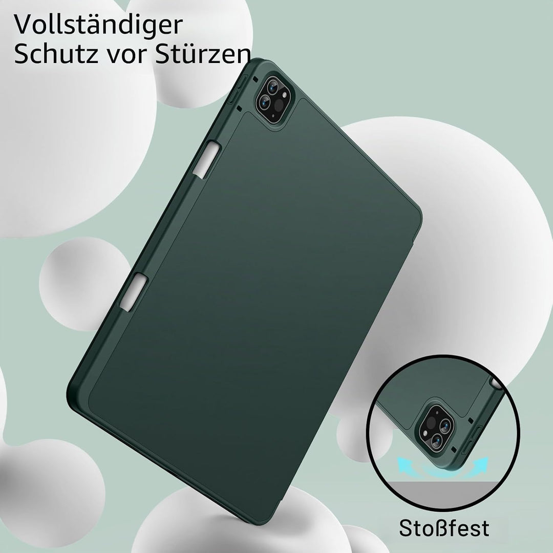 JETech Hülle für iPad Pro 12,9 Zoll (6./5. Generation, Modell 2022/2021) mit Stifthalter, Unterstütz